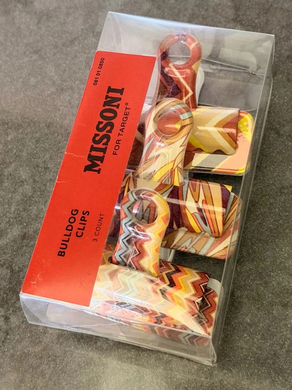 Missoni for Target Brown & Multi Bulldog Clips - 3 Count